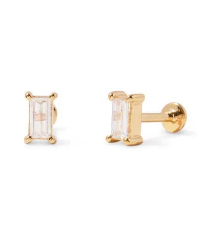 Brook & York Zola Baguette Flat Back Earring In Gold