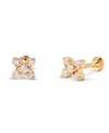 Brook & York Zola Flower Flat Back Earring In Gold