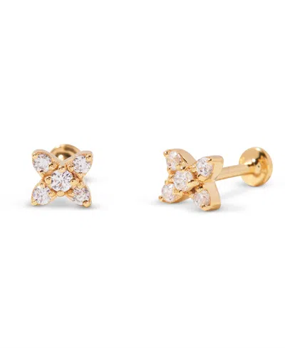 Brook & York Zola Flower Flat Back Earring In Gold