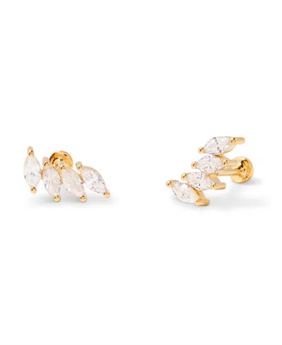 Brook & York Zola Four Marquise Flat Back Earring In Gold
