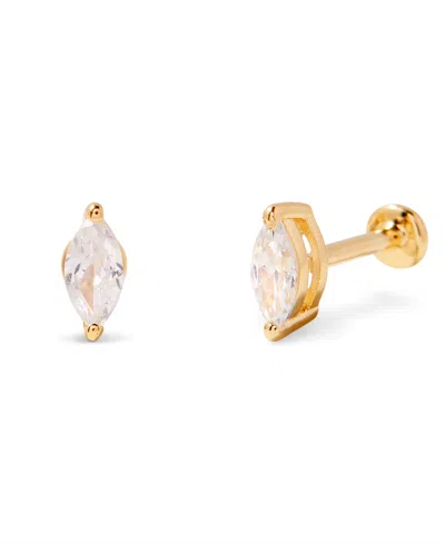 Brook & York Zola Marquise Flat Back Earring In Gold