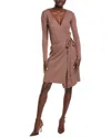 Brook + Lynn Book + Lynn Mini Dress In Brown