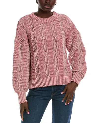 Brook + Lynn Crewneck Sweater In Purple