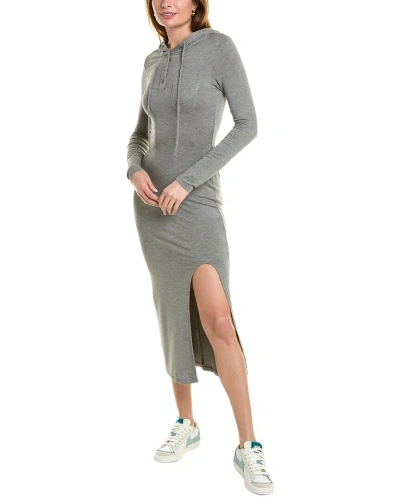 Brook + Lynn Hooded Maxi Dress In Grey