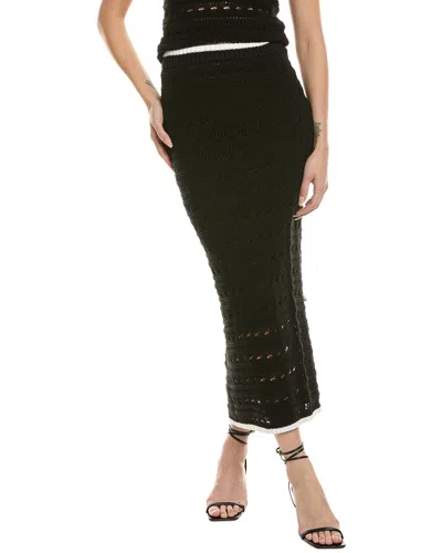 Brook + Lynn Midi Skirt In Black
