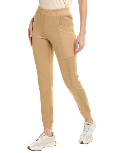 Brook + Lynn Reverse Panel Pant In Brown