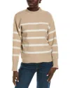 Brook + Lynn Striped Sweater In Brown