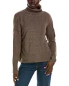 Brook + Lynn Turtleneck Sweater In Brown