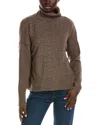 Brook + Lynn Turtleneck Sweater In Brown