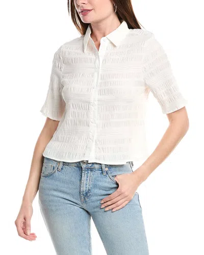 Brook + Lynn Woven Shirt In White