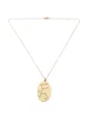 Brooke Gregson 14kt Yellow Gold Aquarius Medallion Diamond Necklace In Gold