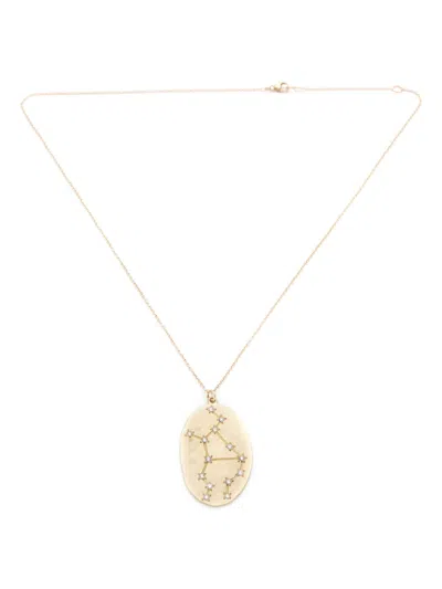 Brooke Gregson 14kt Yellow Gold Virgo Medallion Diamond Necklace