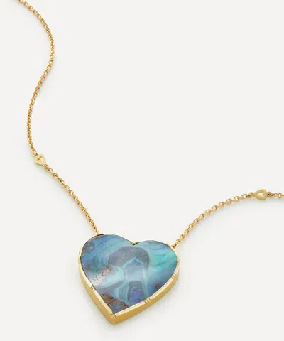 Brooke Gregson 18ct Gold Boulder Opal Heart Pendant Necklace