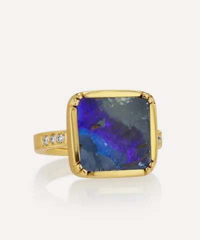 Brooke Gregson 18ct Gold Boulder Opal Klee Ring