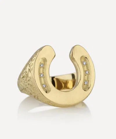 Brooke Gregson 18ct Gold Diamond Horseshoe Ring