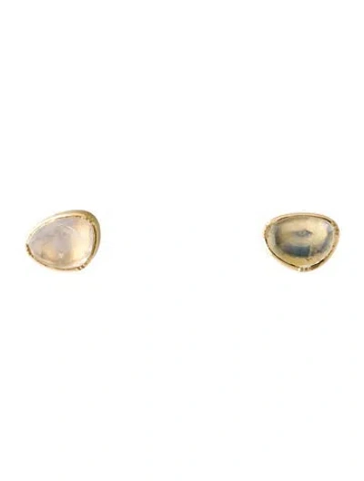 Pre-owned Brooke Gregson 18k Moonstone Orbit Studs In Multi