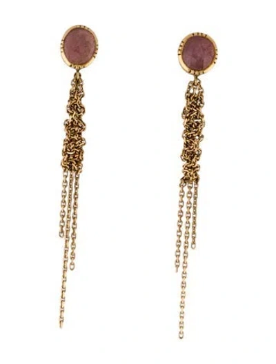 Pre-owned Brooke Gregson 18k Ruby Waterfall Drop Earrings In Multi