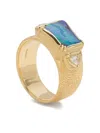 Brooke Gregson 18k Yellow Gold Opal Diamond Ring In Gold