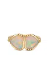 Brooke Gregson 18kt Yellow Gold Double Heart Opal Ring In Gold