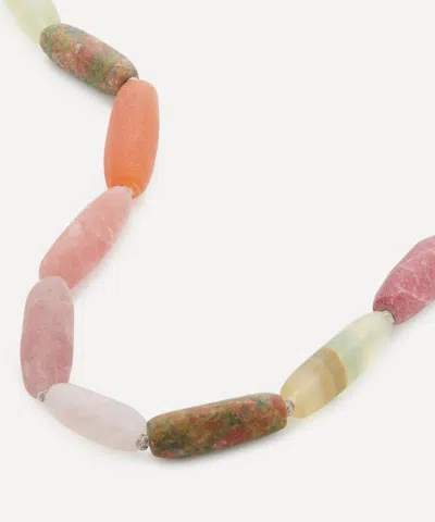 Brooke Gregson Beaded Gemstone Necklace In Pink