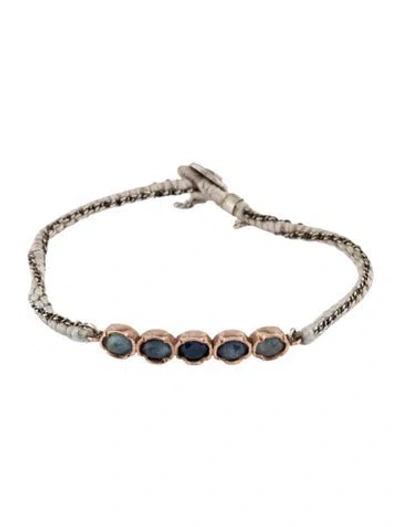Pre-owned Brooke Gregson Sapphire Silk Bracelet In Multi