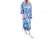Brooke Wright Cece Caftan Dress In Lobster In Blue