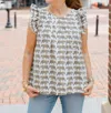 Brooke Wright Charlie Top In Tiny Tiger In Multi