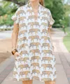 Brooke Wright Ophelia Dress In Big Orange Tiger In Multi