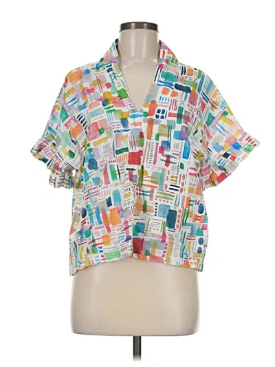 Pre-owned Brooke Wright Short Sleeve Polo Shirt In White