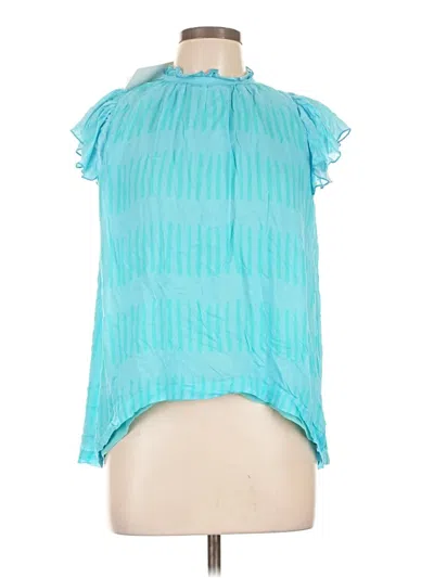 Pre-owned Brooke Wright Sleeveless Blouse In Blue