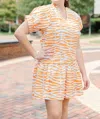 Brooke Wright Lucy Zebra Dress In Orange In Multi