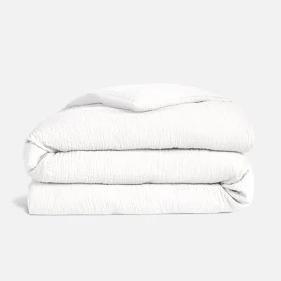 Brooklinen Breezeweave Crinkle Cotton Duvet Cover In White