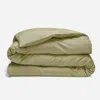 Brooklinen Brushed Flannel Duvet Cover Size King/cali King In Speckled Moss In Green