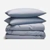 Brooklinen Brushed Flannel Duvet Set Size King/cali King In Speckled Midnight In Blue