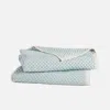 Brooklinen Checkered Jacquard Bath Sheets In Bright Sky In Blue