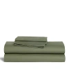 Brooklinen Classic Percale Core Sheet Set, Full In Fresh Moss