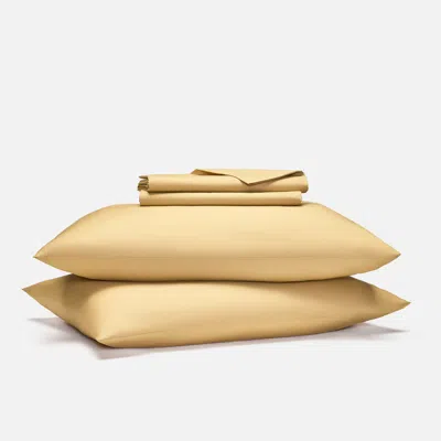 Brooklinen Classic Percale Core Sheet Set Size Cali King In Dune In Yellow