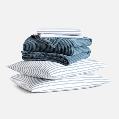 Brooklinen Classic Percale Dreamweave Starter Bundle In Solid White In Blue