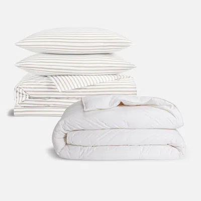Brooklinen Classic Percale Duvet Set Bundle In Solid White
