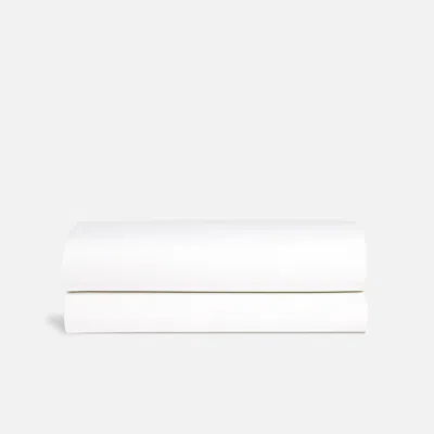 Brooklinen Classic Percale Flat Sheet Size Cali King In Solid White