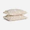 Brooklinen Classic Percale Pillowcase Set Size Standard In Dy Floral In Beechwood In Neutral