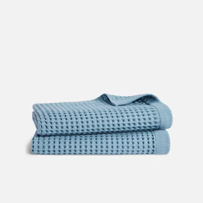 Brooklinen Dreamweave Waffle Bath Towels In Ocean In Blue