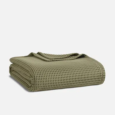 Brooklinen Dreamweave Waffle Bed Blanket Size Twin/twin Xl In Fresh Moss In Green