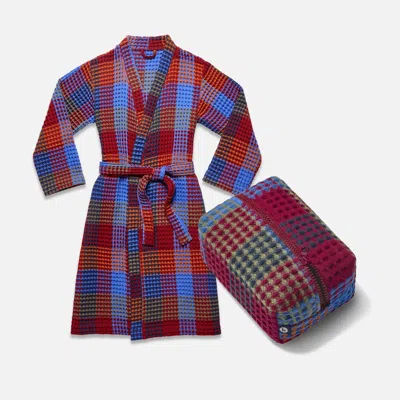 Brooklinen Dreamweave Waffle Get Ready Bundle In Raspberry Check In Red