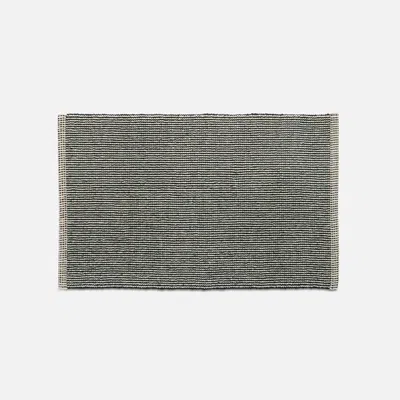 Brooklinen Handwoven Bath Rug In Black In Gray