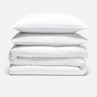 Brooklinen Heathered Cashmere Duvet Set Size King/cali King In White