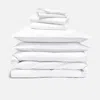 Brooklinen Heathered Cashmere Hardcore Sheet Bundle Size King In White In White