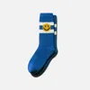 Brooklinen Kule Cashmere Blend Socks Size S/m In Striped Royal Blue In Blue
