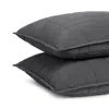 Brooklinen Lightweight Cotton Quilted King Sham Set In Onyx