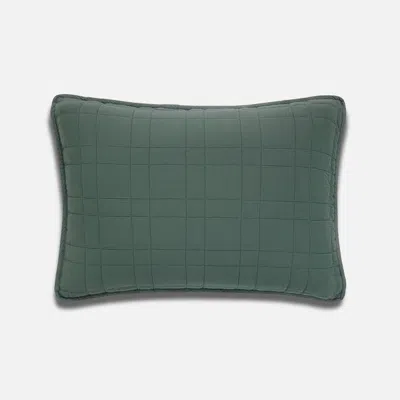Brooklinen Lightweight Cotton Sham Set Size King In Botanical Green